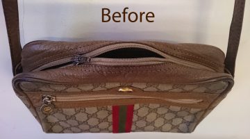 Gucci bag main zip repair