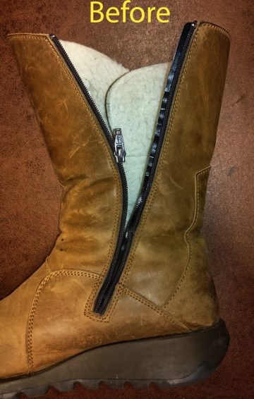 Ladies boots zip fix