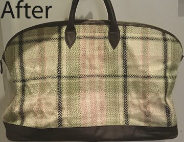 Zip replacement on travel bag