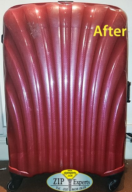 Samsonite suitcase - sliders repaired