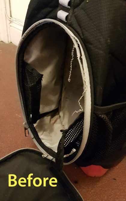 NIKE golf bag, pocket repair