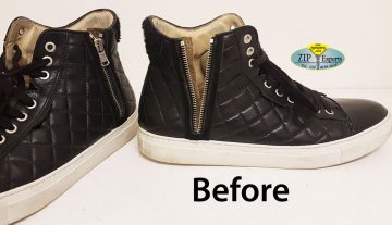 Leather trainer - new slider fitted