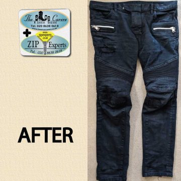 BALMAIN trousers - pocket zip repair