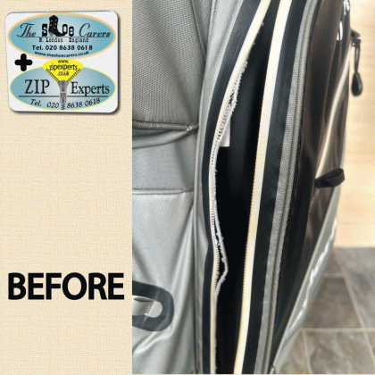 TAYLORMADE golf bag, 6 inches zip teeth re-attachment
