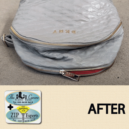 DKNY backpack zip off track - Image 2