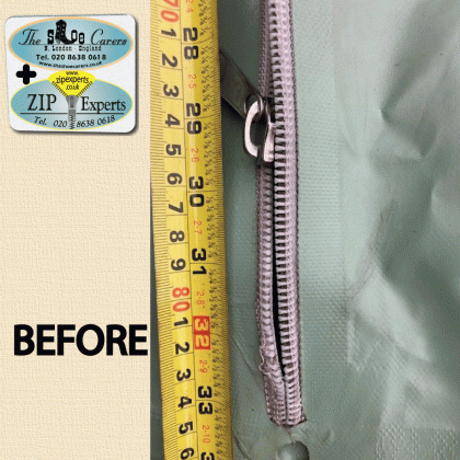 TENT double sided zip repair