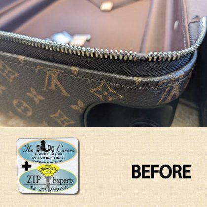 LV Horizn suitcase - zip teeth added