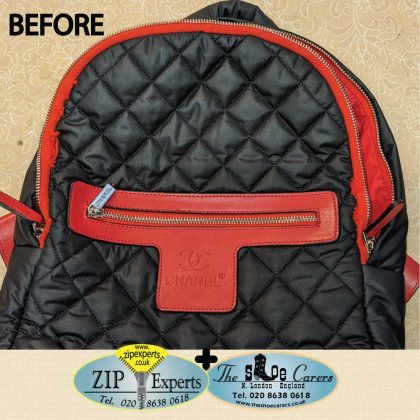 CHANEL backpack - frayed zip fixed - Image 4