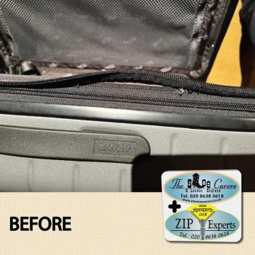 AWAY suitcase - re-attach zip tape
