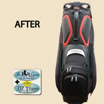 Titleist golf bag - crack re-stitched