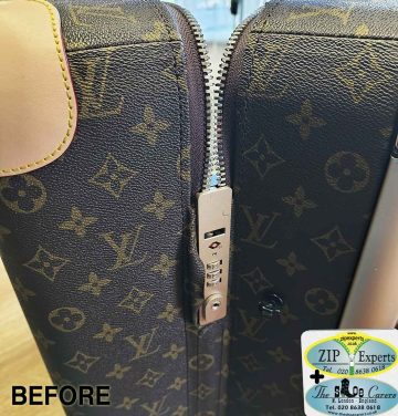 LV Horizon case, lock bulging and zip repair
